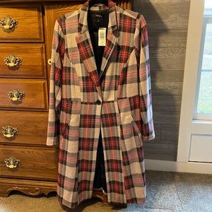 TORRID size 2x Plaid Long Dress Jacket